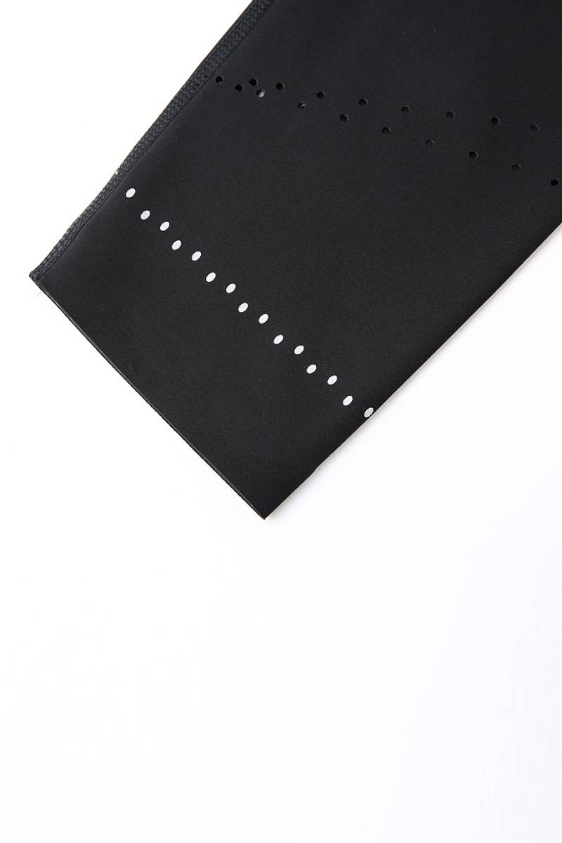 Reflective Full Length Workout Tights - Black