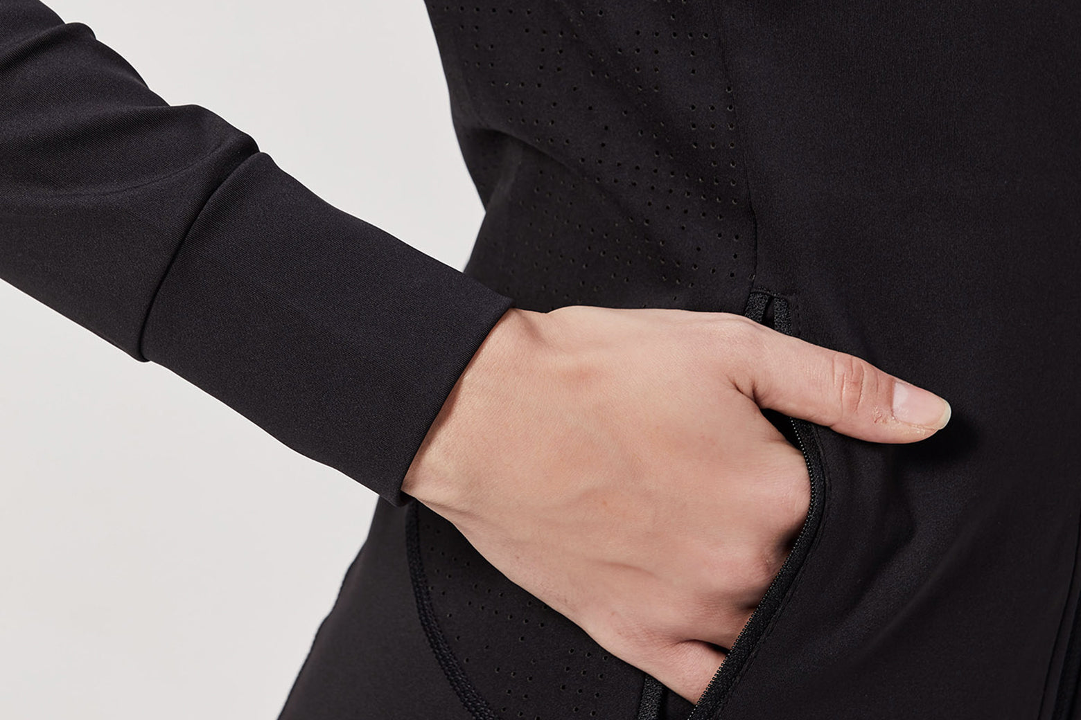 Black Full Sleeve Jacket with Pockets