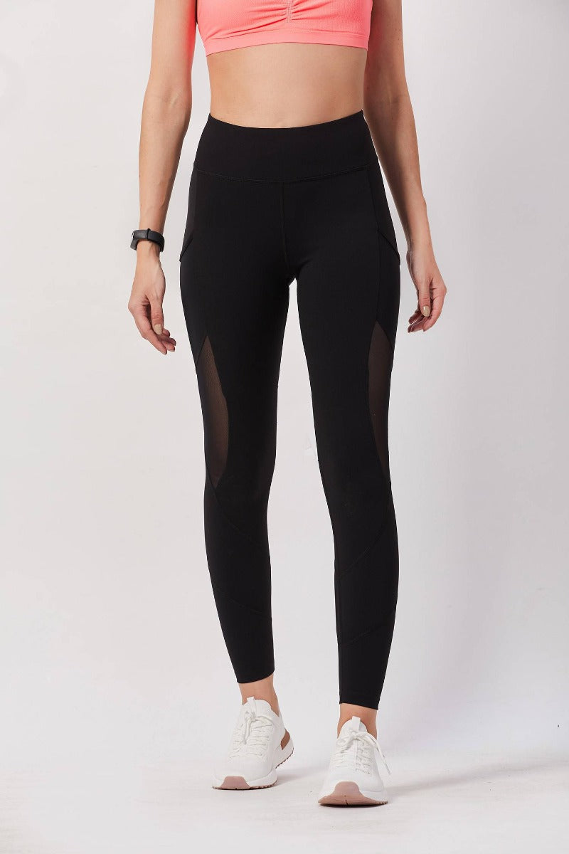 Mesh Pocket Tights - Black