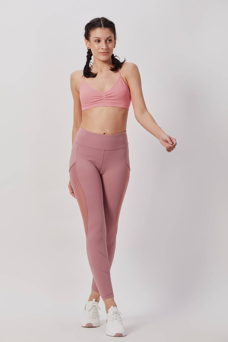 Mesh Pocket Tights - Pink