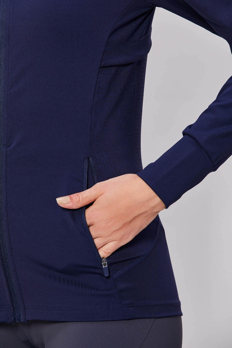 Navy Blue Full Sleeve Jacket with Pockets