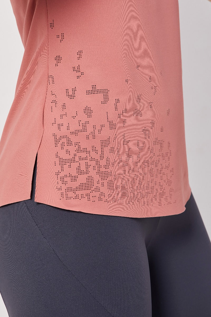 Cap Sleeves Workout Top - Coral