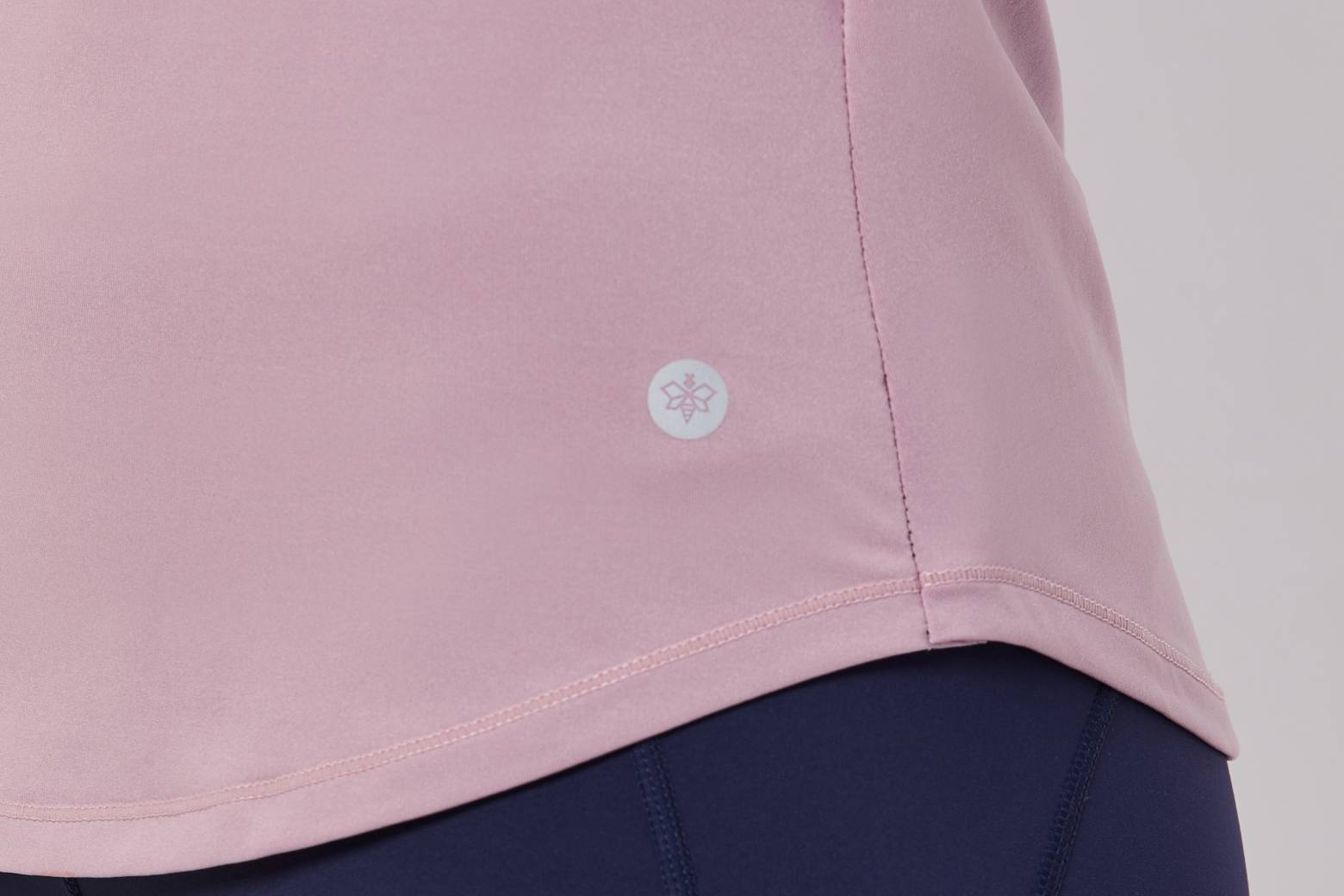 Half-sleeves Peek-a-Boo Workout Top - Lavender