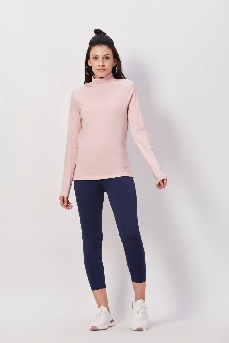 Mock Neck Fullsleeves Top - Light Pink