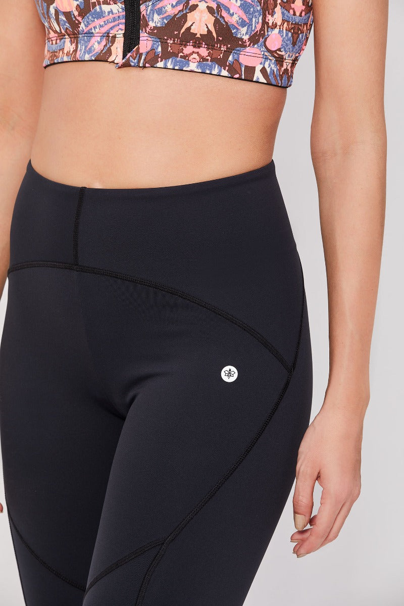 Mid-Rise Full Length Tights - Black