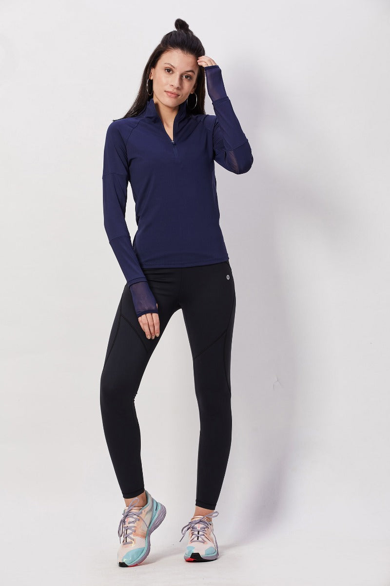The Essentials Fullsleeves Top - Navy
