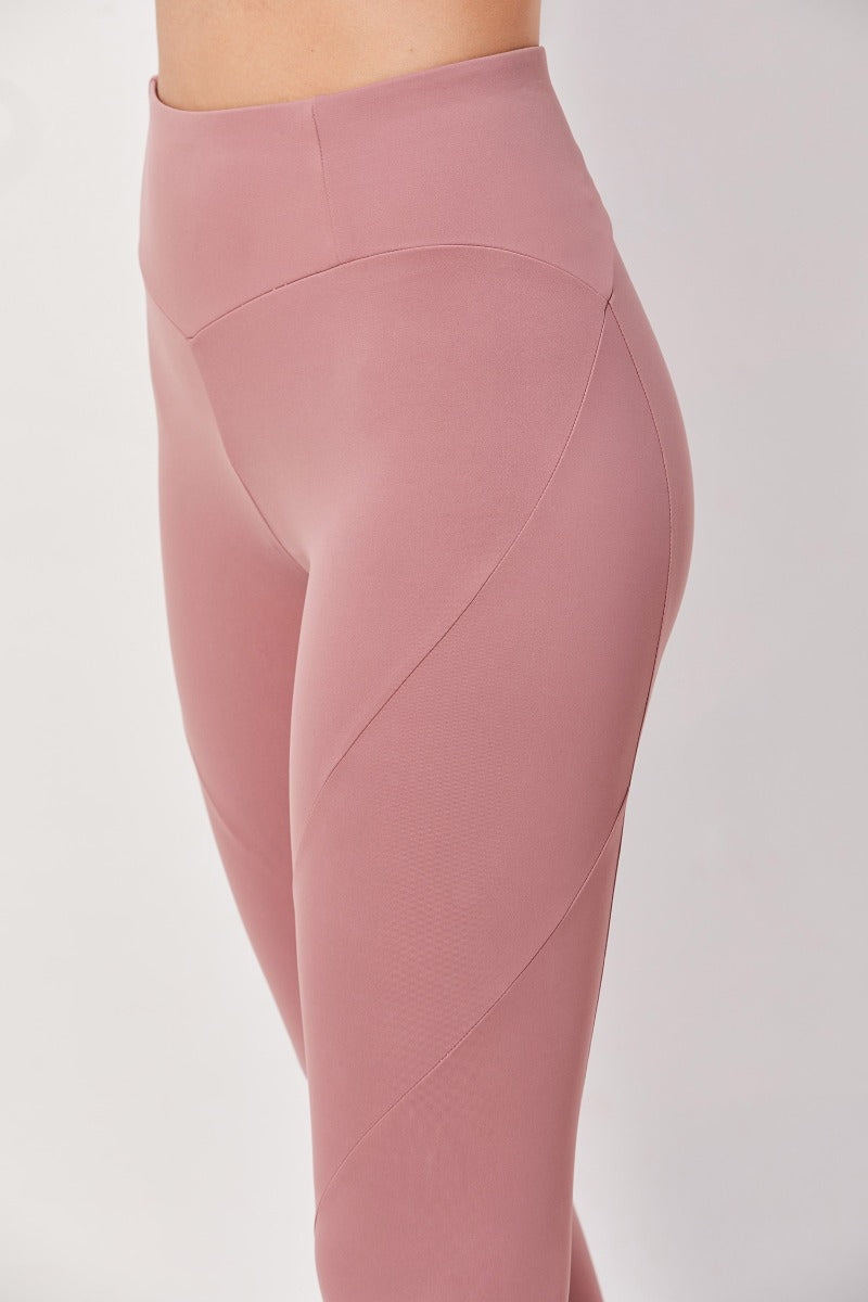Mid-Rise Cropped Workout Tights - Pink