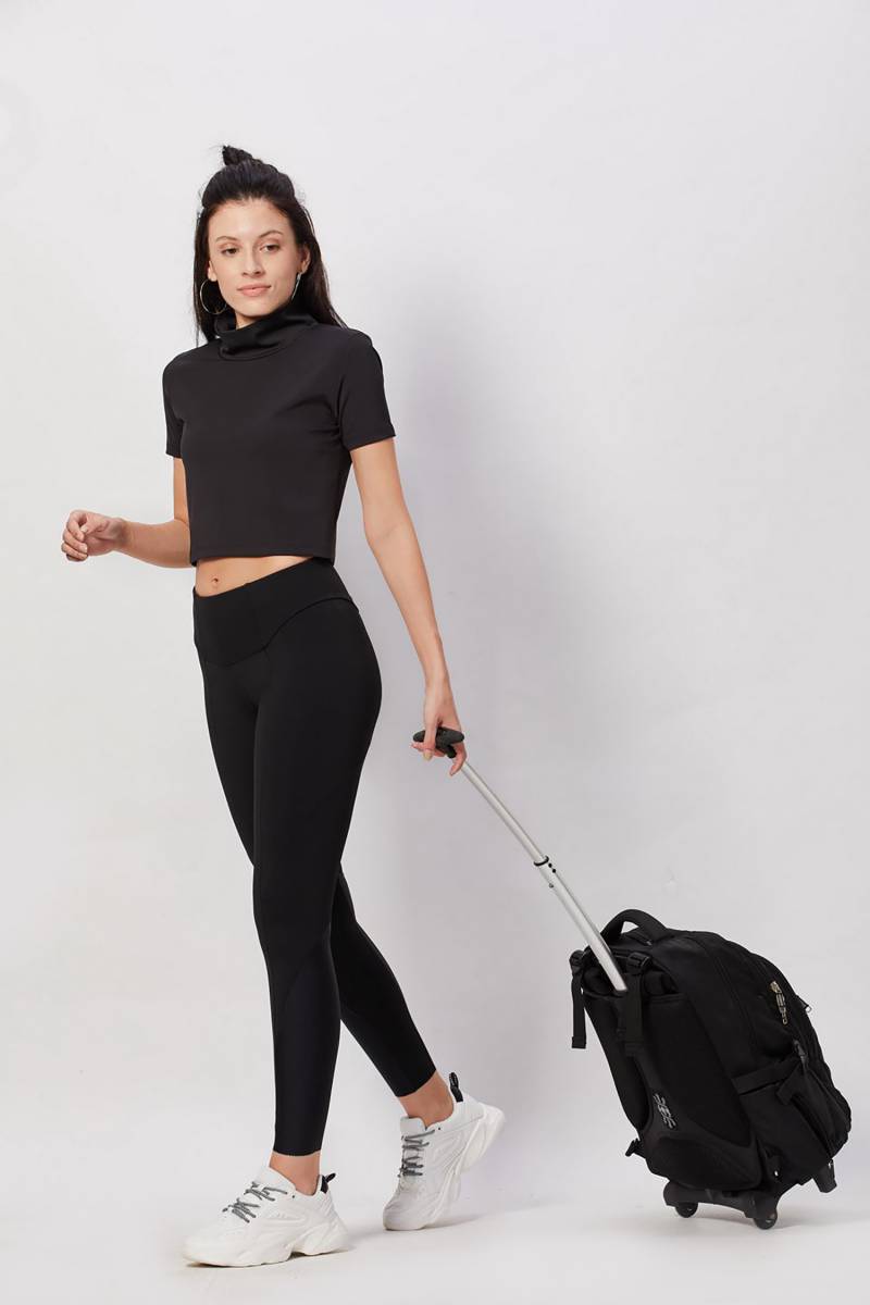 Black Moisture Wicking Full Length Compression Tight