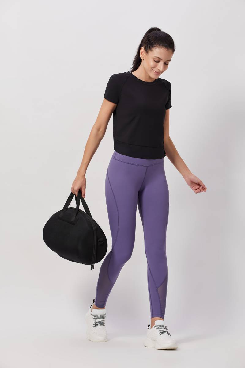 Half Sleeves Top with Stylish Back - Black