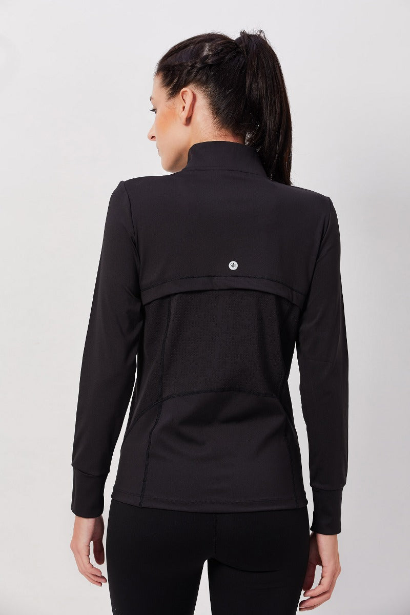 Black Full Sleeve Jacket with Pockets