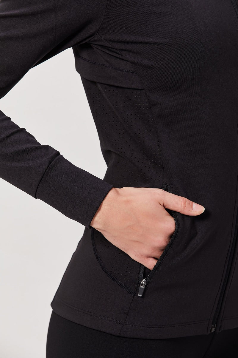 Black Full Sleeve Jacket with Pockets