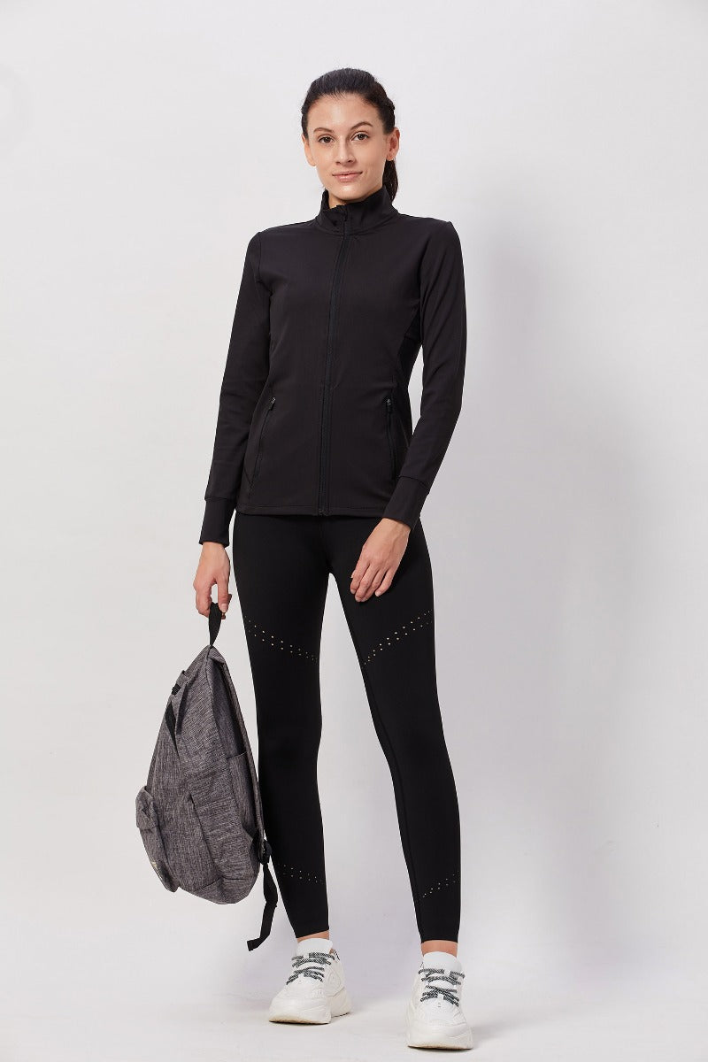 Black Full Sleeve Jacket with Pockets