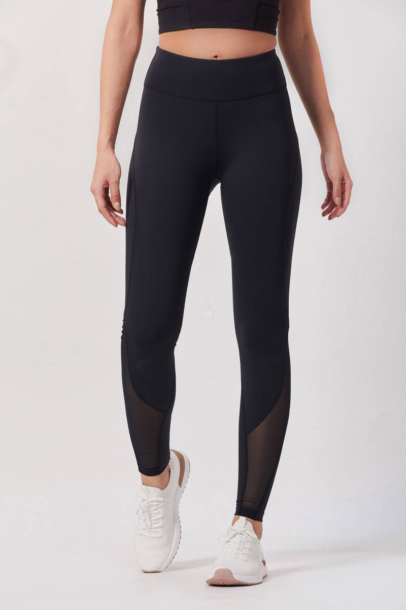 Compression Tights with Mesh - Carbon Black