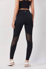 Compression Tights with Mesh - Carbon Black