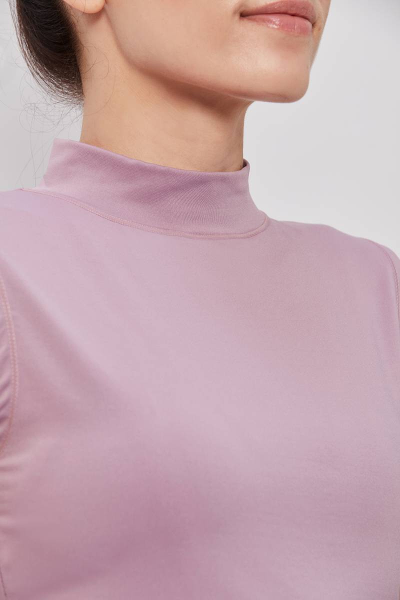 Sleeveles Mock Neck Workout Top - Lavender