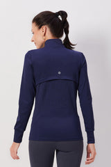 Navy Blue Full Sleeve Jacket with Pockets