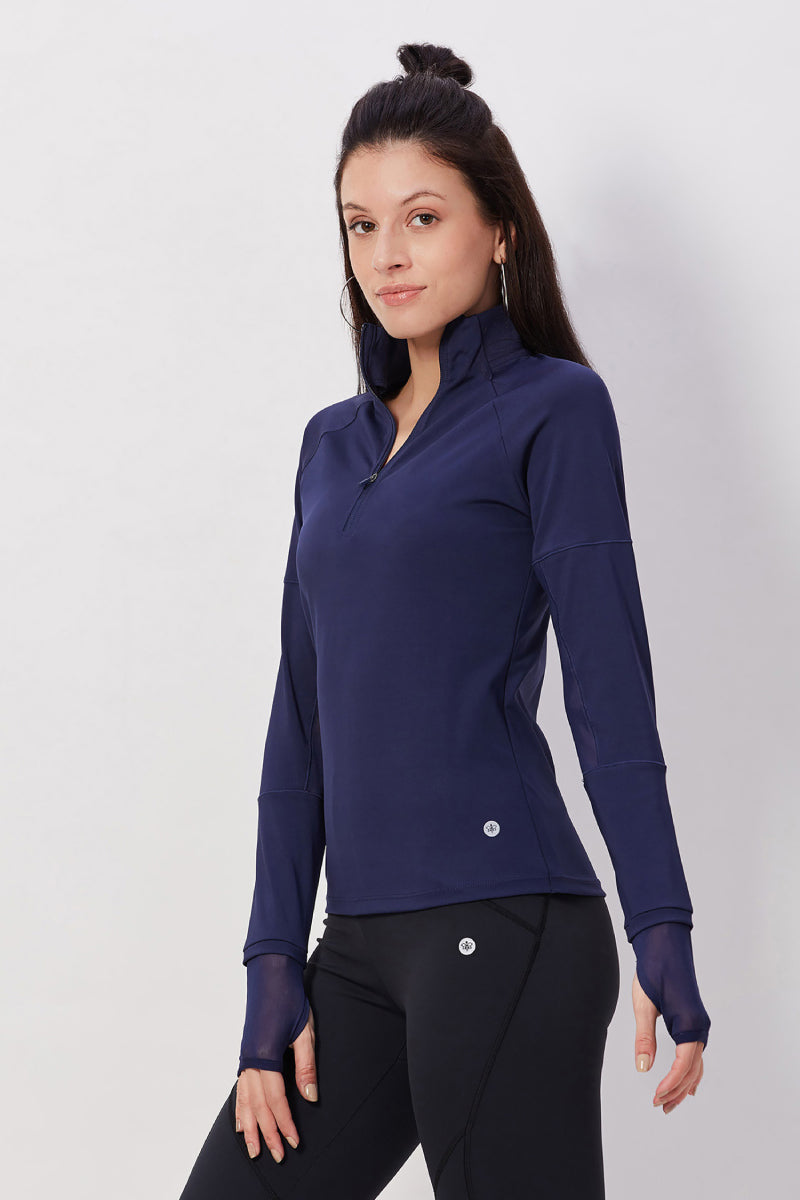 The Essentials Fullsleeves Top - Navy