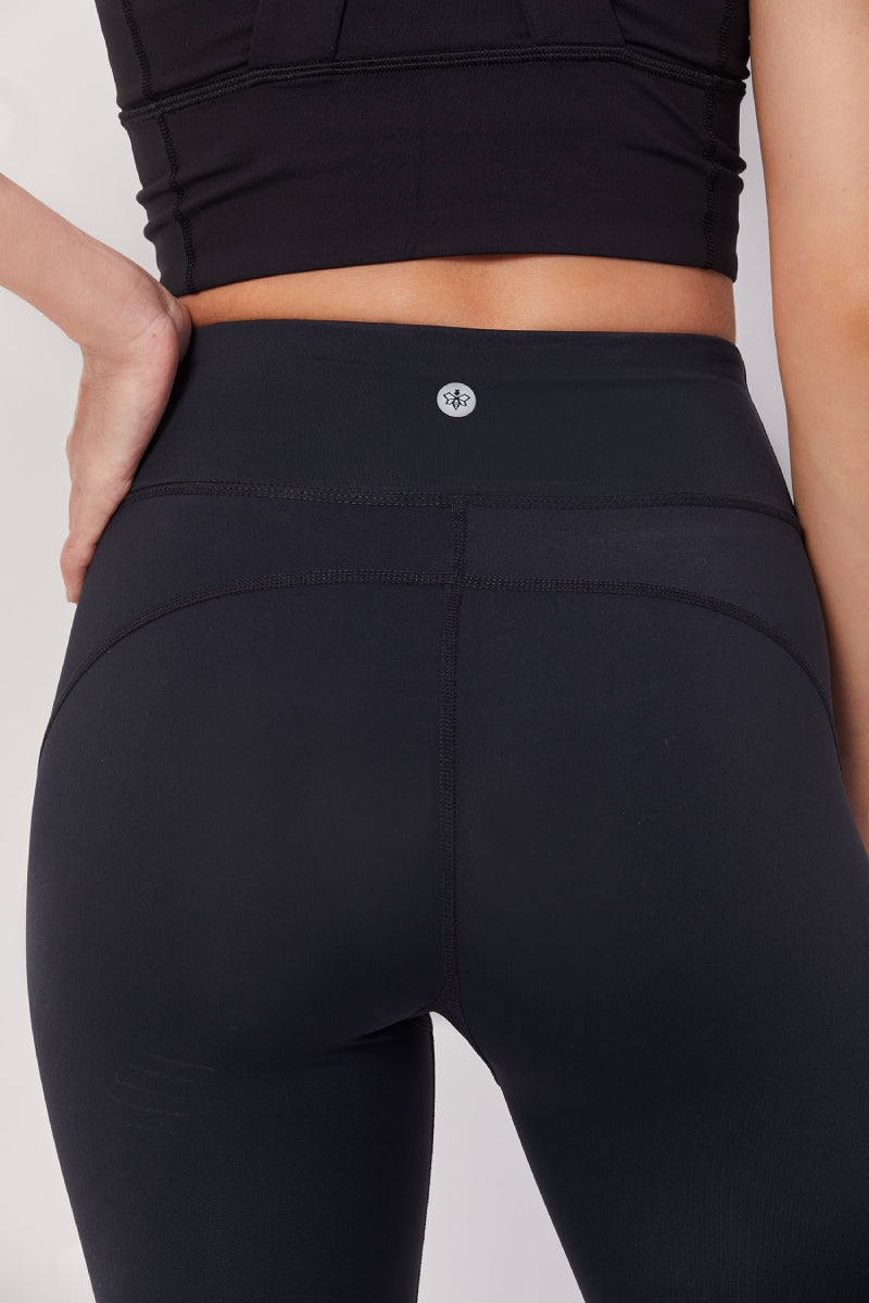 Compression Tights with Mesh - Carbon Black