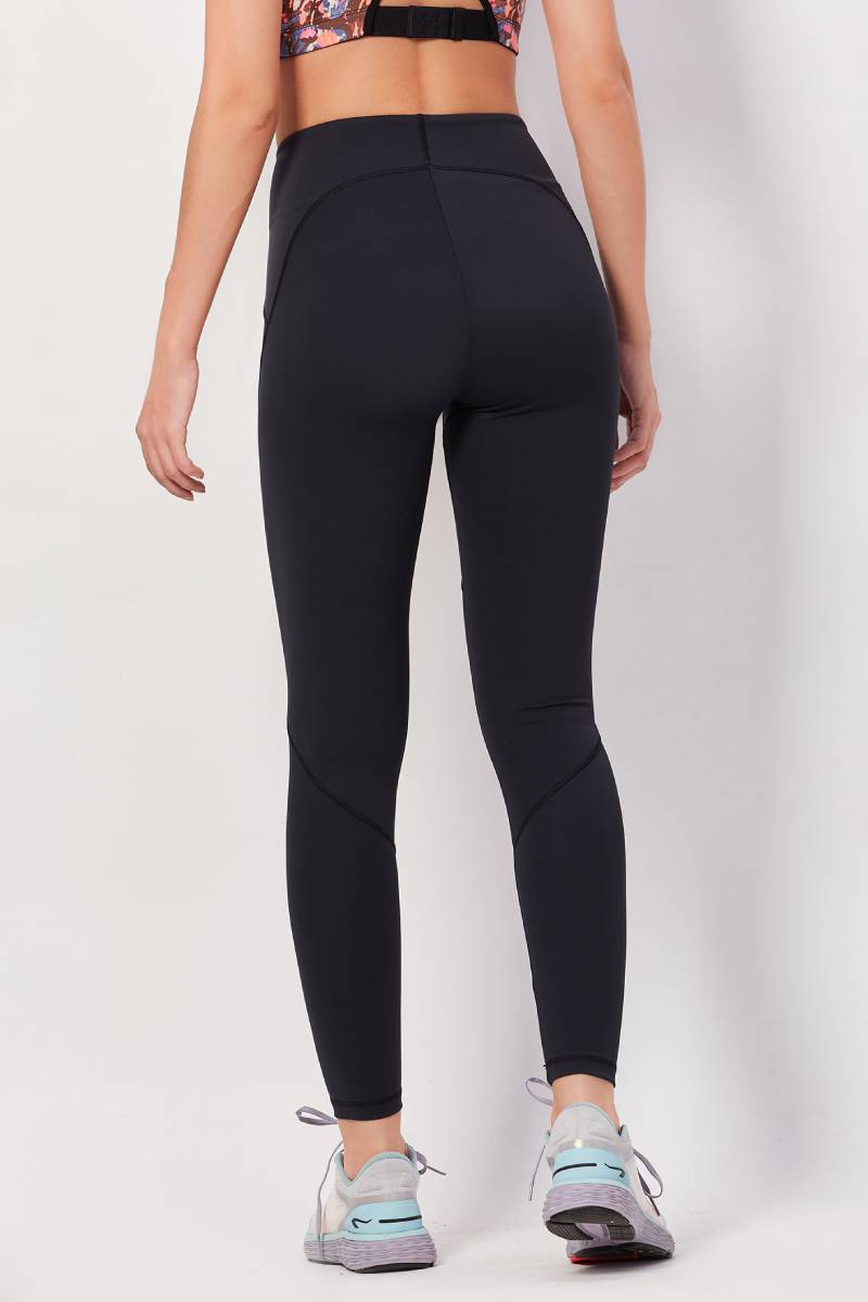 Mid-Rise Full Length Tights - Black