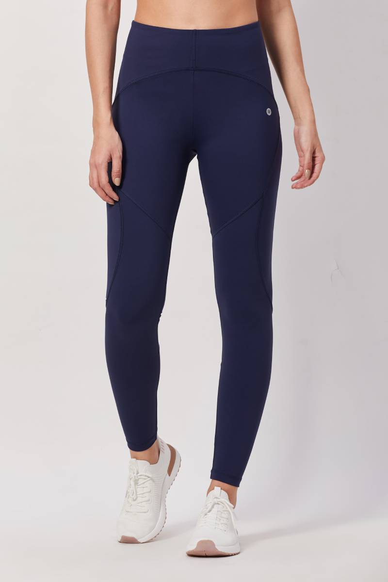 Mid-Rise Full Length Tights - Navy