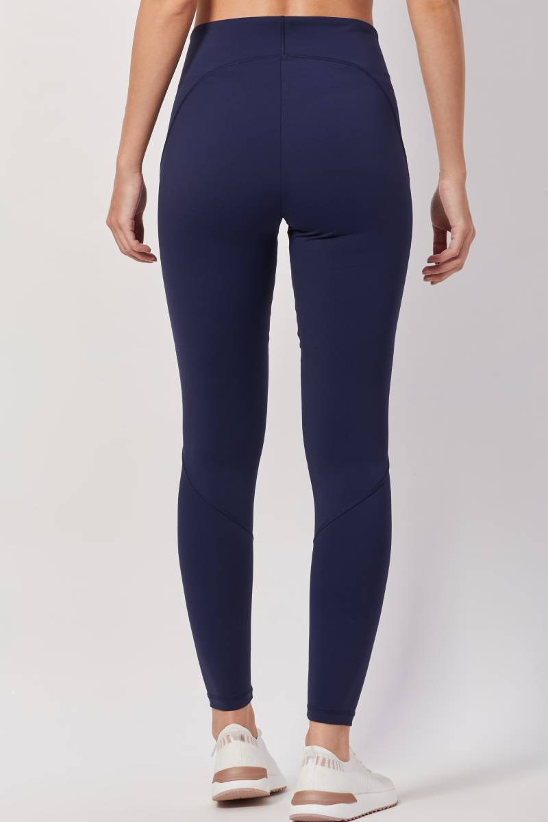 Mid-Rise Full Length Tights - Navy