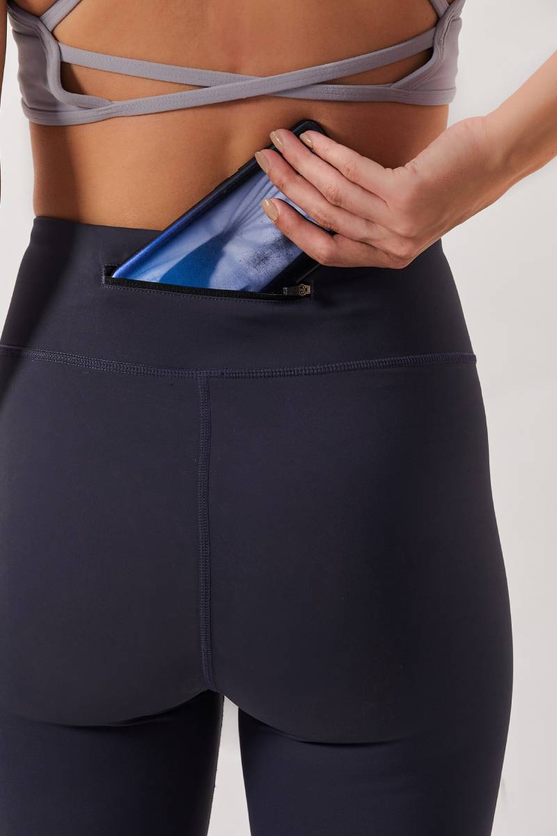 Reflective Full Length Workout Tights - Gray