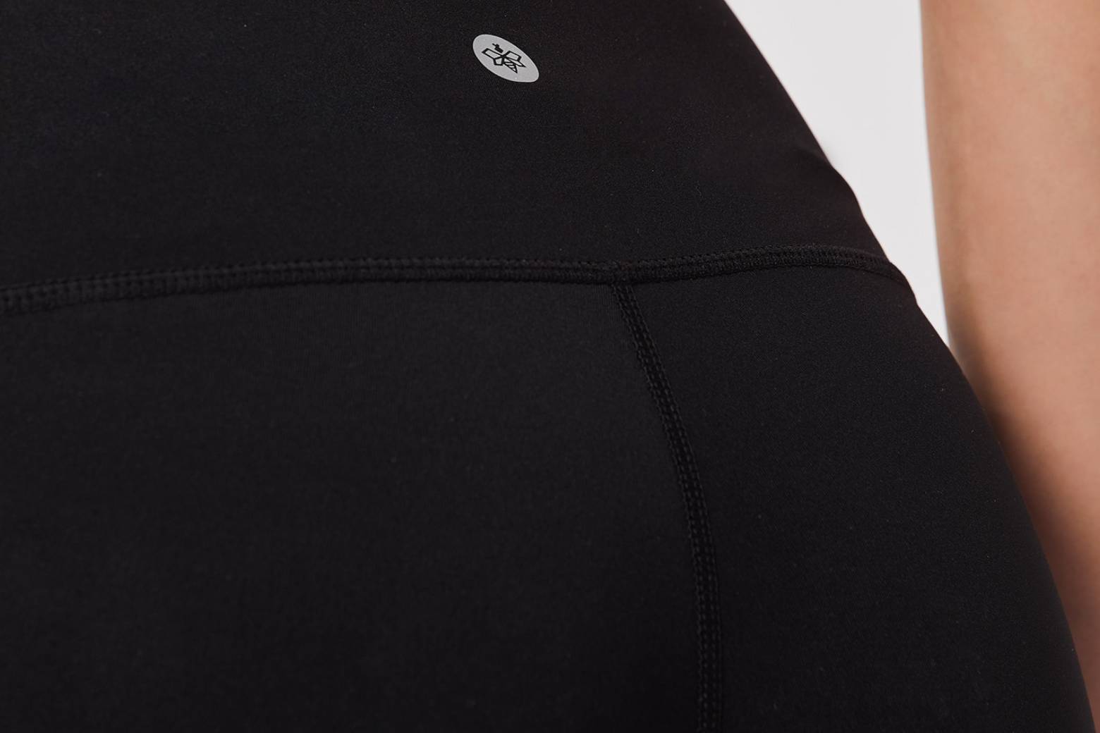 Cropped Tights with Stylish Mesh Design - Black